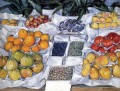 Fruit Displayed On A Stand still life Gustave Caillebotte